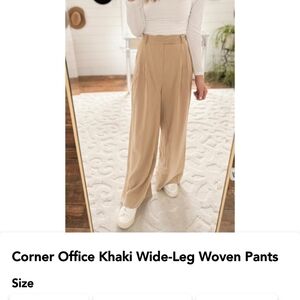 Khaki Wide Leg pants